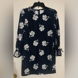 Banana Republic Tie Sleeve Floral Shift Dress